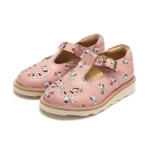 NWT Young Soles X PEANUTS ROSIE T-BAR SHOE SNOOPY PRINT Pink Baby